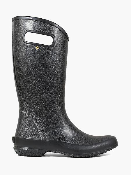 BOGS Boots Deutschland - Rain Boot Glitter Regenstiefel Damen Schwarz DE75924